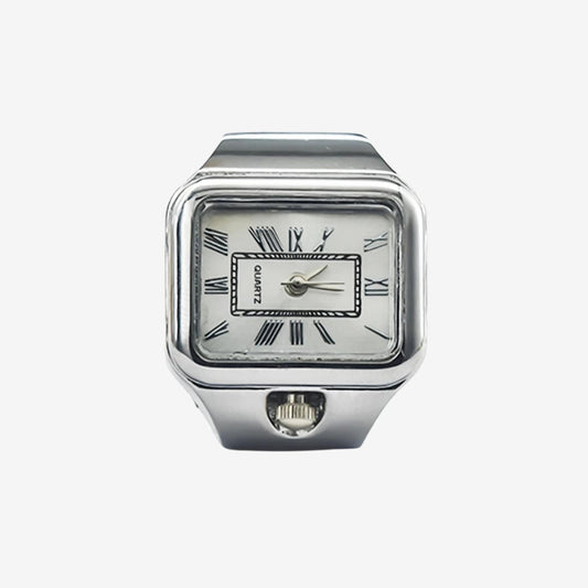 Loxley Timeless Two-Hand Watch Ring in Silver