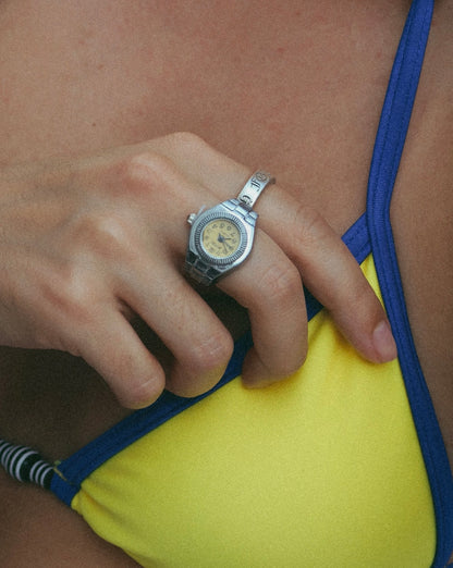 Classic Watch Ring in Yellow